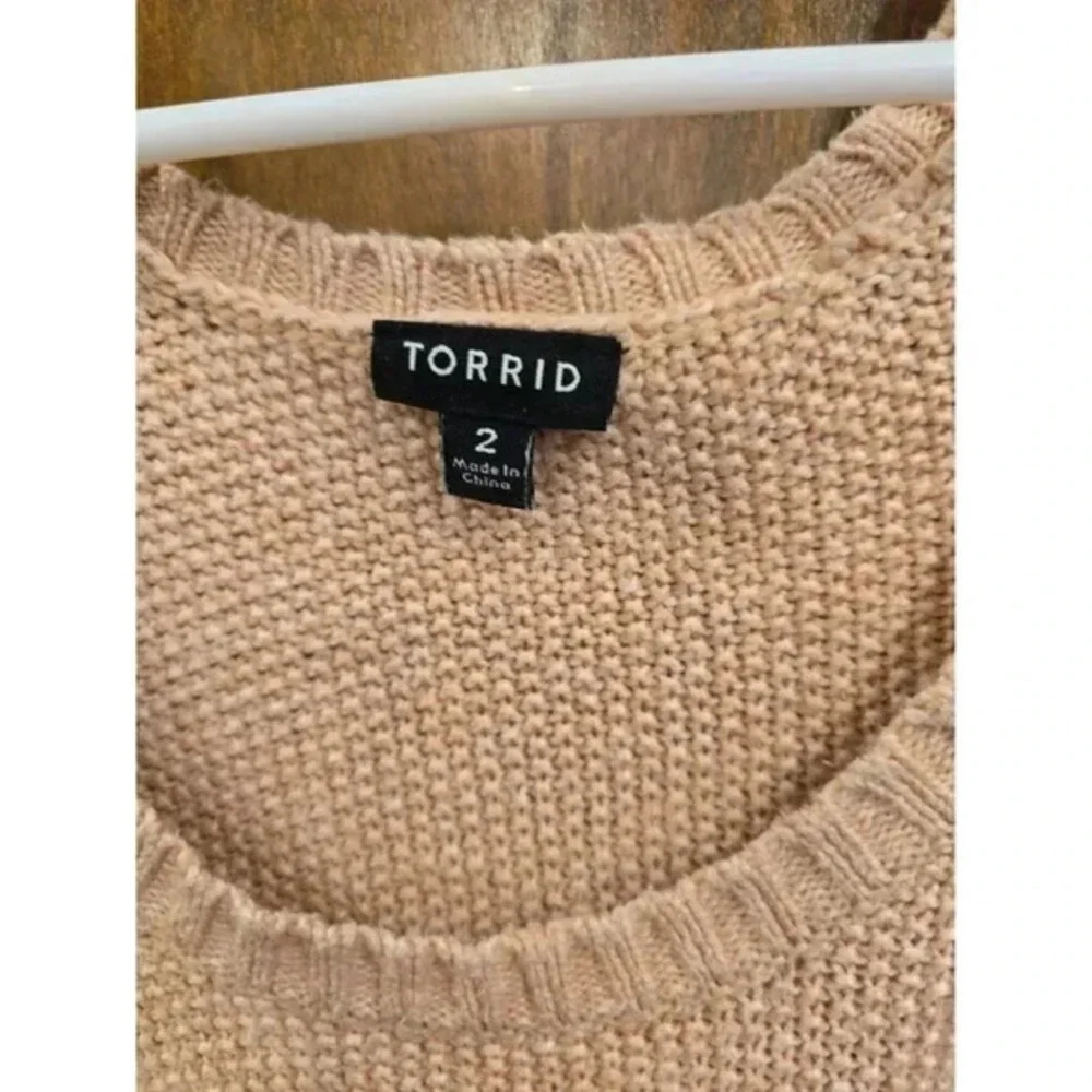 Torrid Love Sweater Size 2 Pink‎ Scoop Neck Knit Chunky - Picture 2 of 2